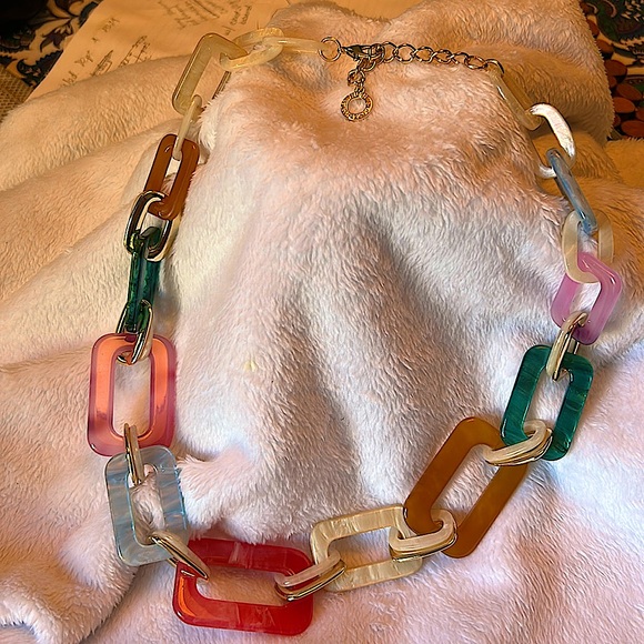 Denis and Charles Lucite and Metal Necklace - Picture 6 of 17